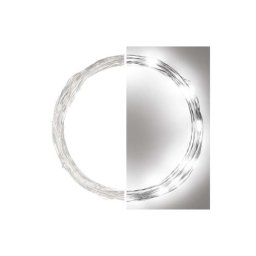 Led karácsonyi nano fényfüzér, ezüst, 4 m, kültéri és beltéri, hideg fehér, időzítő D3AC02 8592920095225