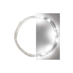 Led karácsonyi nano fényfüzér, 1,9 m, 2x AA, beltéri, hideg fehér, időzítő D3AC07 8592920095270