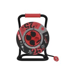 Kültéri kábeldob 25 m, 4 aljzat, fekete, gumi-neoprén, 230V, 1,5 mm2 P19222 8592920096383
