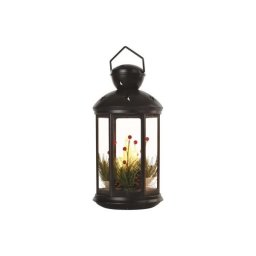 Led dekoráció – karácsonyi lámpa gyertyákkal, fekete, 35,5 cm, 3x C, beltéri, vintage DCLV15 8592920098882