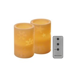Led dekoráció – 2× viasz gyertya, 12,5 cm, 2× AA, távirányító, időzítő DCCV14 8592920099032