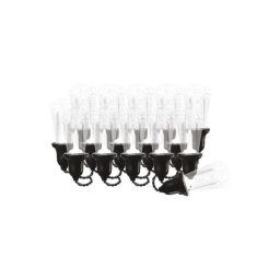 Led fényfüzér – 16x party égő átlátszó, 7,6 m, kültéri és beltéri, meleg fehér DCPW04 8592920099551