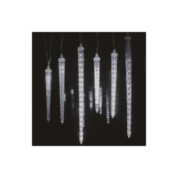 Led karácsonyi girland – jégcsapok, 6 db, 2 m, kültérre és beltérre, hideg fehér DCPC06 8592920099339