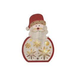 Led dekoráció, fa – Télapó, 30 cm, 2x AAA, beltéri, meleg fehér, időzítő DCWW24 8592920110843