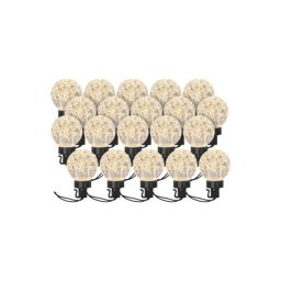Led fényfüzér – 20x party égő, 7,6 m, kültéri és beltéri, meleg fehér DCPW07 8592920110829