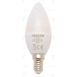 Tracon LGY7W Led E14 gyertya 7W 2700K 230V 500lm opál