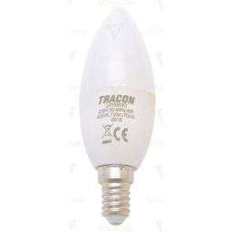 Tracon LGY8NW Led E14 8W 4000K 570lm gyertya
