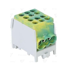 Tracon Főáramköri (fővezetéki) leágazó kapocs, sínre szerelhető, zöld/sárga, 6x2.5-25mm2, max. 1000VAC/DC, max.101A