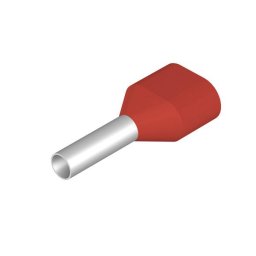 Weidmüller H1,5/16 ZH R SV szigetelt ikerérvéghüvely 2X1,5mm2 16mm piros (100db/csomag)