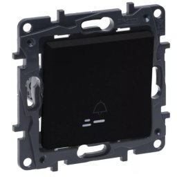 Legrand 863510 Niloé Step egypólusú nyomó jelzőfénnyel, csengőjellel, fekete