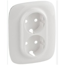 Legrand 754955 Valena Allure 2x2P+F aljzat monobloc burkolat + kerettel, Fehér