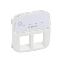 Legrand 755475 Valena Allure RJ11/RJ45 aljzat burkolat címketartóval, Fehér