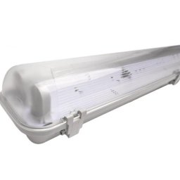 Iris WP-JF236 Por és páramentes 2x36W 120cm lámpatest PC/PC IP65, 2db Osram 4058075817975 led fénycsővel, 30cm vezeték csatlakozás kiépítéssel