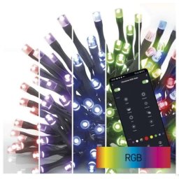 GoSmart LED karácsonyi fényfüzér, 12m, kültéri és beltéri, RGB, programokkal, időz,wifivel