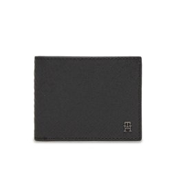 Tommy Hilfiger Nagyméretű férfi pénztárca Th Monogram Mini Cc Wallet AM0AM11849 Fekete