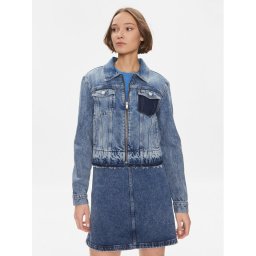 Tommy Jeans Farmer kabát Izzie DW0DW16989 Kék Slim Fit