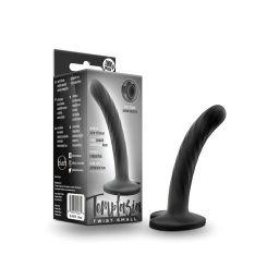 Temptasia Twist Small - tapadókorongos, csavart dildó (fekete)