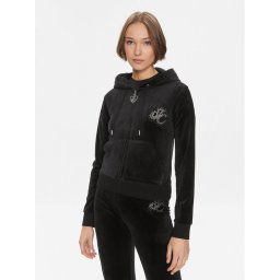 Juicy Couture Pulóver Amir Scatter Diamante JCBAS224801 Fekete Slim Fit