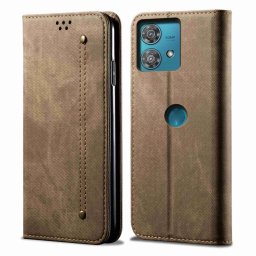 DENIM pénztárcahuzat Motorola Edge 40 Neo hoz szürke-barna