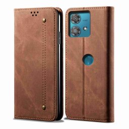 DENIM pénztárca huzat Motorola Edge 40 Neo barna