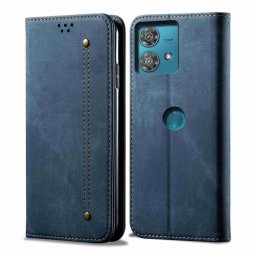 DENIM pénztárcahuzat Motorola Edge 40 Neo kékhez
