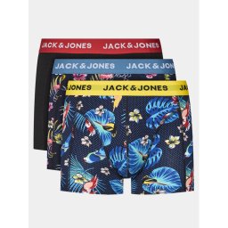 Jack&Jones 3 darab boxer Flower 12194104 Sötétkék