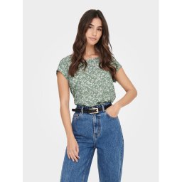 ONLY Blúz Vic 15161116 Zöld Regular Fit