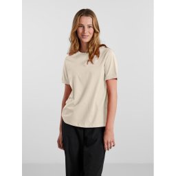 Pieces Póló Ria 17086970 Bézs Regular Fit