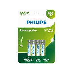 Philips újratölthető elemek AAA 700mAh, NiMH - 4 db