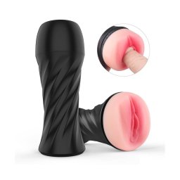 Sex HD Marcus - élethű műpunci tokban, fekete-natúr