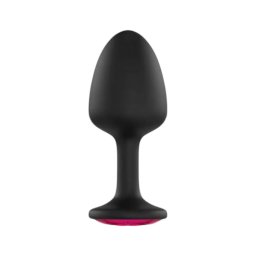 Dorcel Geisha Plug Ruby M - pink köves anál plug (fekete)