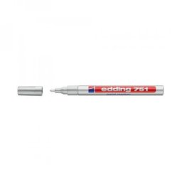 Lakkmarker 1-2mm, kerek Edding 751 ezüst