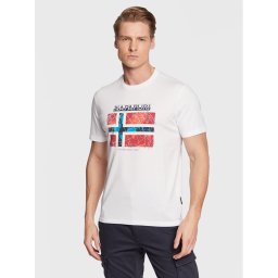 Napapijri Póló S-Guiro NP0A4H22 Fehér Regular Fit