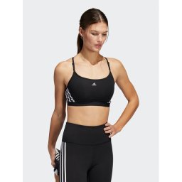 adidas Sport melltartó adidas Aeroreact Training Light-Support 3-Stripes Bra HC7862 Fekete