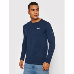 Pepe Jeans Hosszú ujjú Original Basic 2 PM508211 Sötétkék Slim Fit