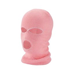 Balaclava - kötött szopó maszk 3 nyílással (pink)