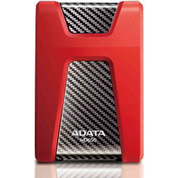 ADATA külső merevlemez 1TB USB 3.1 DashDrive Durable HD650, piros (gumi, ütésálló)
