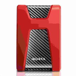 ADATA külső merevlemez 2TB USB 3.1 DashDrive Durable HD650, piros (gumi, ütésálló)