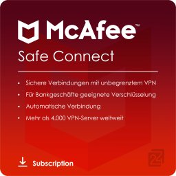 McAfee VPN Safe Connect 5 Eszköz 3 Év