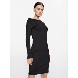 Hugo Hétköznapi ruha Naretha 50498632 Fekete Slim Fit