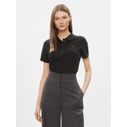 Tommy Hilfiger Pólóing 1985 WW0WW42047 Fekete Slim Fit