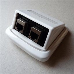 Dupla aljzat ABB TANGO 2xRJ45 cat5e STP fehér
