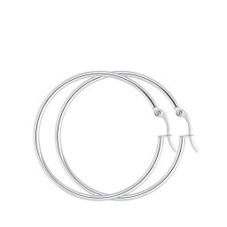 Basic nemesacél karika fülbevaló - D 3,7 cm