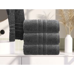 Törölköző Classic 50 x 100 cm sötétszürke, 100% pamut