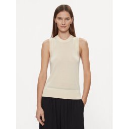 Tommy Hilfiger Sweater Md Lyocell Silk Blend Vest WW0WW40980 Sárga Regular Fit
