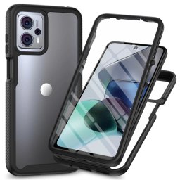 DUAL Kétoldalas borítás fóliával Motorola Moto G13 / G23 fekete