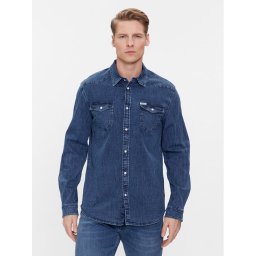 Guess Farmering Truckee L/S M4RH02 D3PF4 Sötétkék Slim Fit