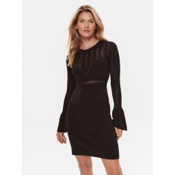 Liu Jo Kötött ruha MF3090 MS49I Fekete Slim Fit