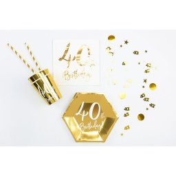 Konfetti, 40-es, arany, 15 g/csomag