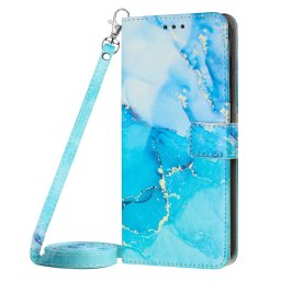 ART MARBLE Pénztárcahuzat pánttal Motorola Moto E13 BLUE